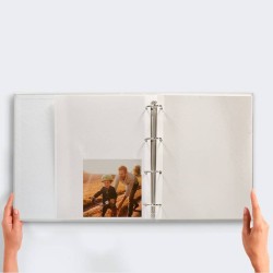 Álbuns de fotos modernos com 4 anéis