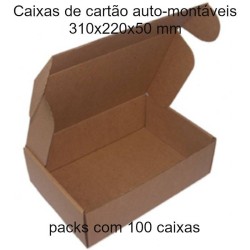 Caixas de cartão auto-montáveis 310x220x50 mm